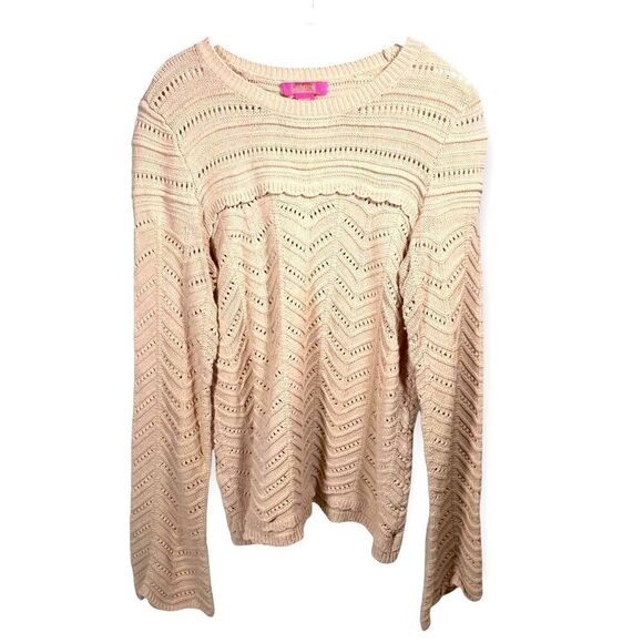 Catherine Malandrino Light Peach Bell Sleeve Sweater - Picture 3 of 6